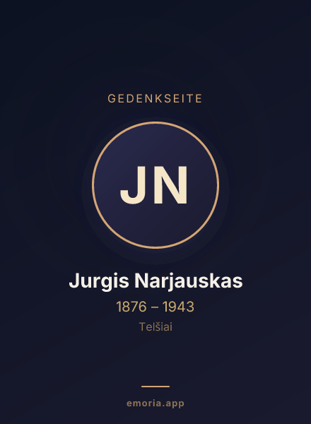 Gedenkportrait von Jurgis Narjauskas