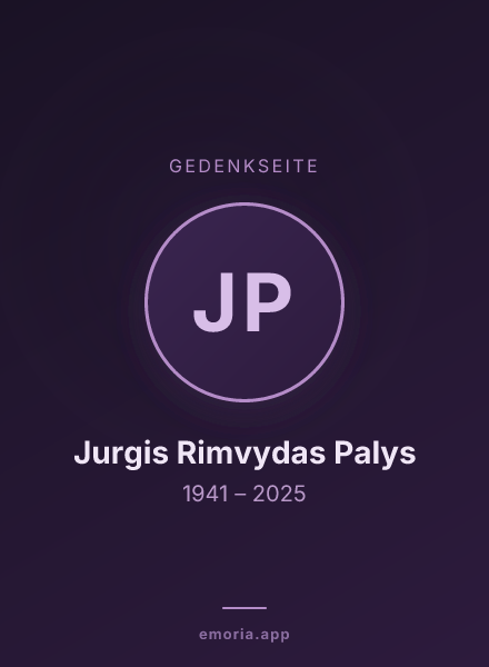 Gedenkportrait von Jurgis Rimvydas Palys