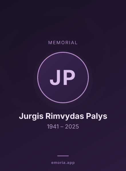 Memorial portrait of Jurgis Rimvydas Palys