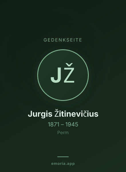 Gedenkportrait von Jurgis Žitinevičius