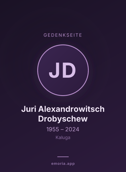 Gedenkportrait von Juri Alexandrowitsch Drobyschew