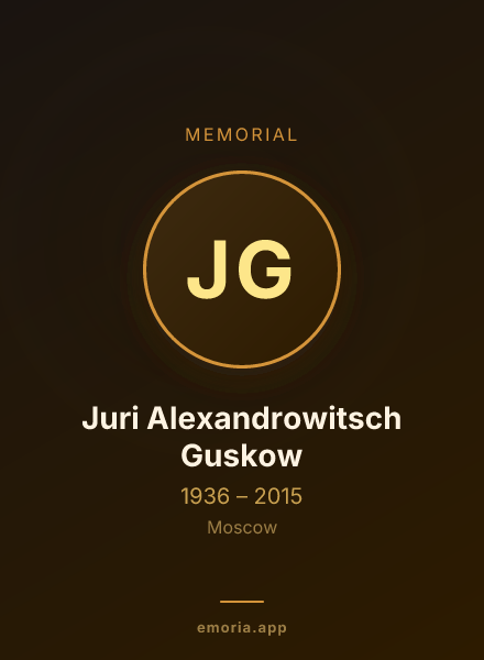 Memorial portrait of Juri Alexandrowitsch Guskow