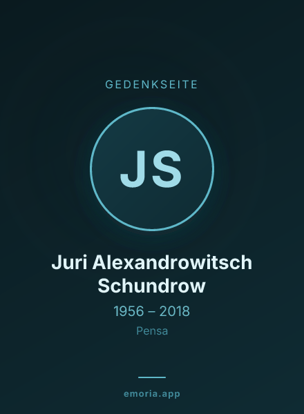 Gedenkportrait von Juri Alexandrowitsch Schundrow
