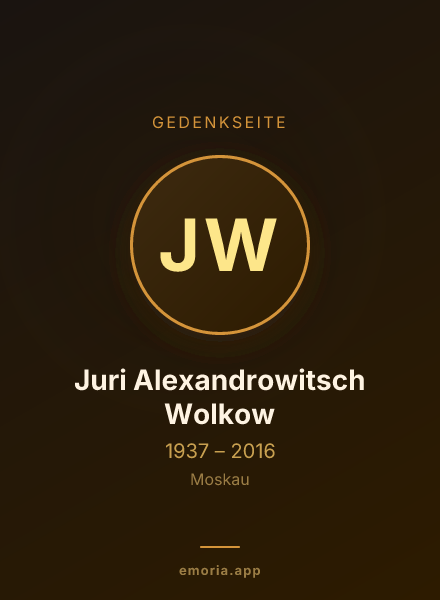 Gedenkportrait von Juri Alexandrowitsch Wolkow