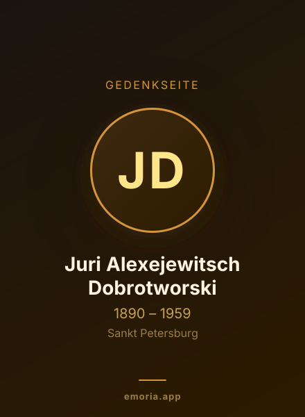Gedenkportrait von Juri Alexejewitsch Dobrotworski