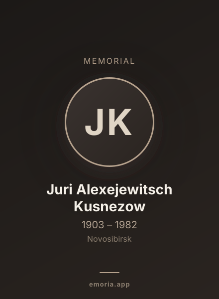 Memorial portrait of Juri Alexejewitsch Kusnezow