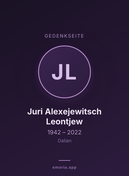Gedenkportrait von Juri Alexejewitsch Leontjew