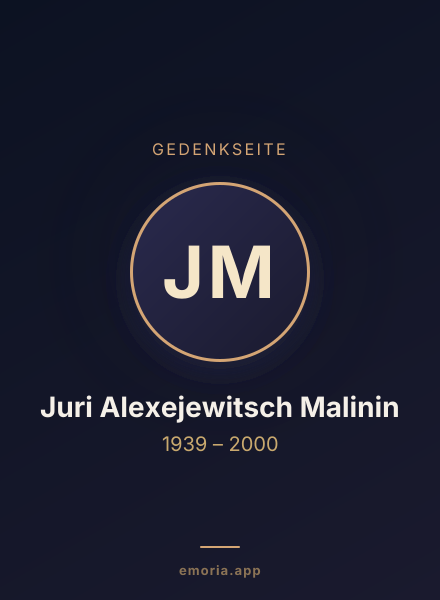 Gedenkportrait von Juri Alexejewitsch Malinin
