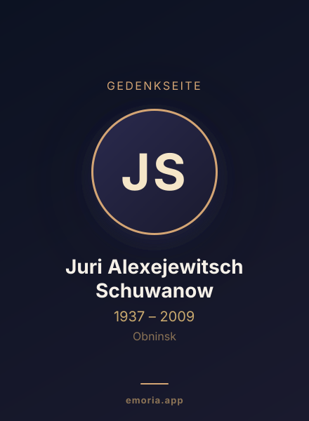 Gedenkportrait von Juri Alexejewitsch Schuwanow