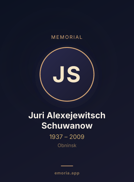Memorial portrait of Juri Alexejewitsch Schuwanow