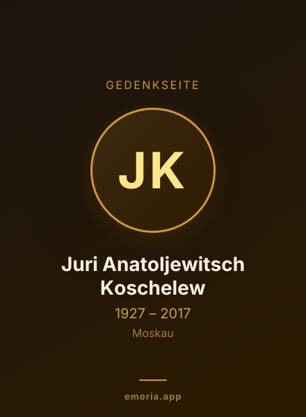 Gedenkportrait von Juri Anatoljewitsch Koschelew