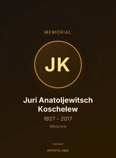 Memorial portrait of Juri Anatoljewitsch Koschelew