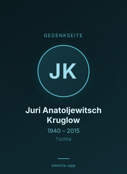 Gedenkportrait von Juri Anatoljewitsch Kruglow