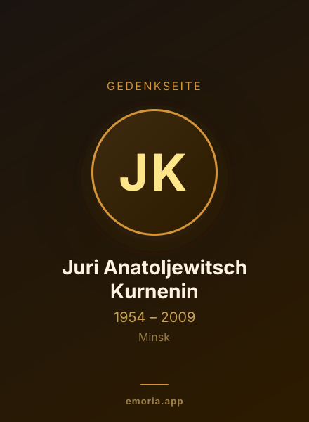 Gedenkportrait von Juri Anatoljewitsch Kurnenin
