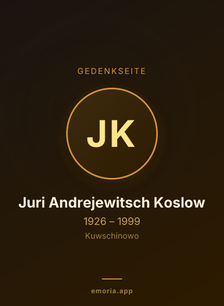 Gedenkportrait von Juri Andrejewitsch Koslow