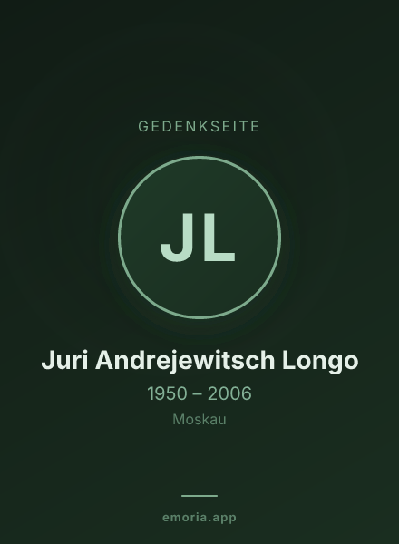 Gedenkportrait von Juri Andrejewitsch Longo