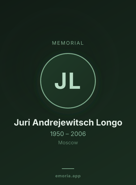 Memorial portrait of Juri Andrejewitsch Longo