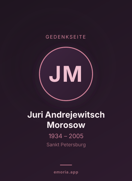 Gedenkportrait von Juri Andrejewitsch Morosow