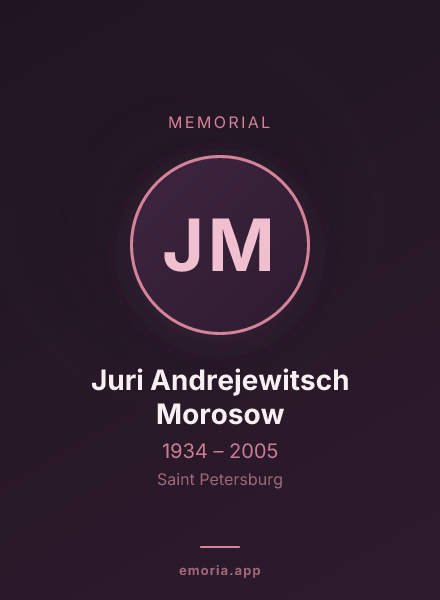 Memorial portrait of Juri Andrejewitsch Morosow