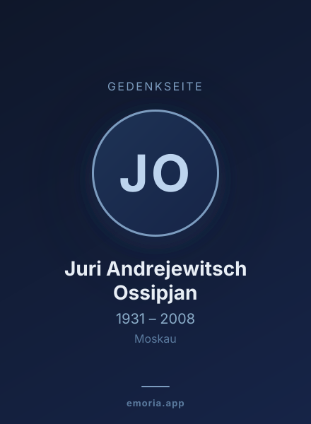 Gedenkportrait von Juri Andrejewitsch Ossipjan