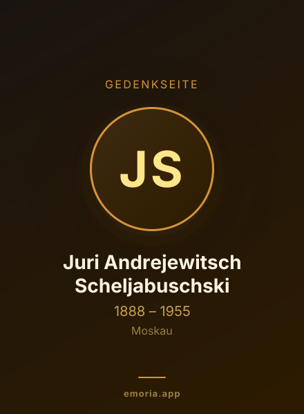 Gedenkportrait von Juri Andrejewitsch Scheljabuschski