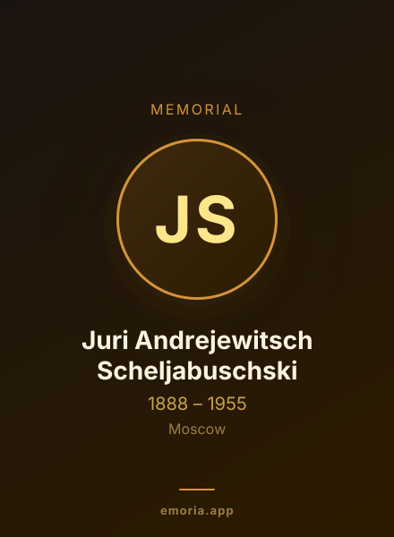 Memorial portrait of Juri Andrejewitsch Scheljabuschski