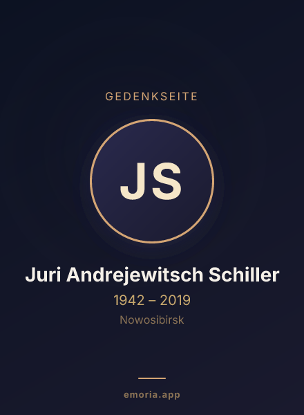Gedenkportrait von Juri Andrejewitsch Schiller