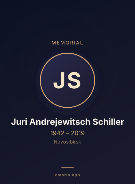 Memorial portrait of Juri Andrejewitsch Schiller