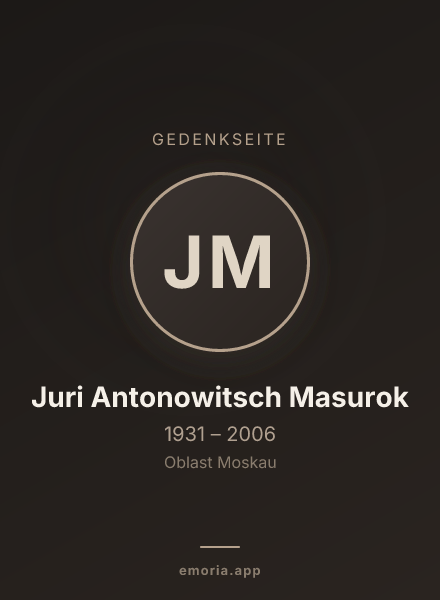 Gedenkportrait von Juri Antonowitsch Masurok