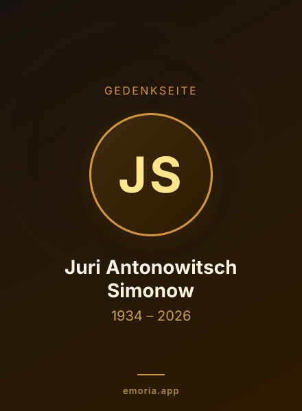 Gedenkportrait von Juri Antonowitsch Simonow