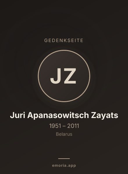 Gedenkportrait von Juri Apanasowitsch Zayats