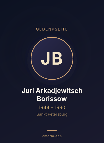 Gedenkportrait von Juri Arkadjewitsch Borissow