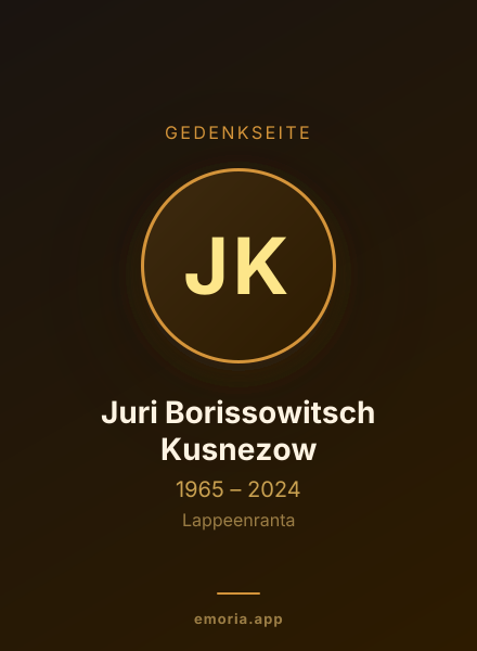 Gedenkportrait von Juri Borissowitsch Kusnezow