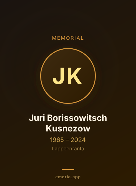 Memorial portrait of Juri Borissowitsch Kusnezow