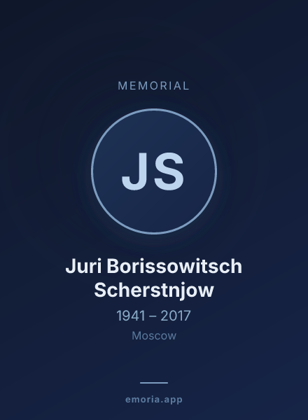 Memorial portrait of Juri Borissowitsch Scherstnjow