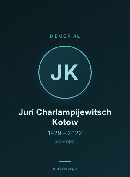 Memorial portrait of Juri Charlampijewitsch Kotow