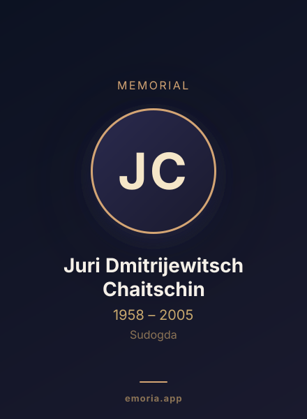 Memorial portrait of Juri Dmitrijewitsch Chaitschin