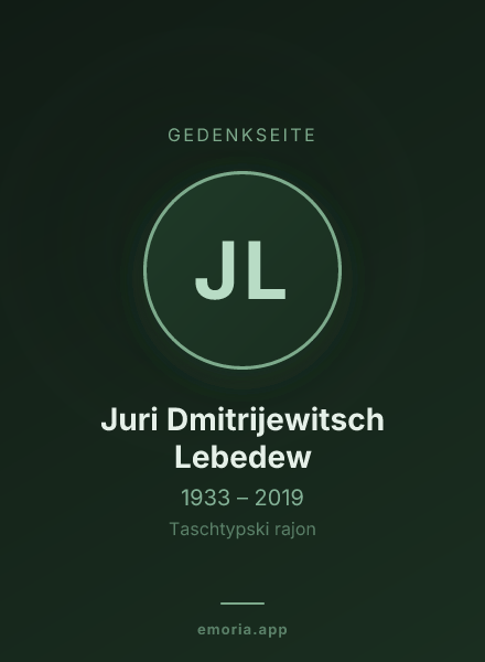 Gedenkportrait von Juri Dmitrijewitsch Lebedew