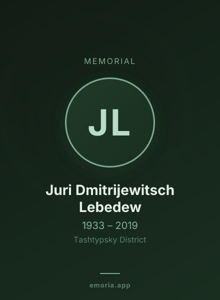 Memorial portrait of Juri Dmitrijewitsch Lebedew