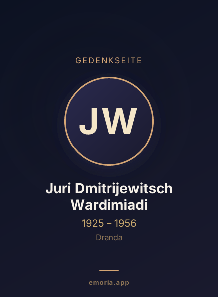 Gedenkportrait von Juri Dmitrijewitsch Wardimiadi