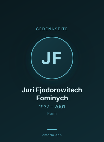 Gedenkportrait von Juri Fjodorowitsch Fominych