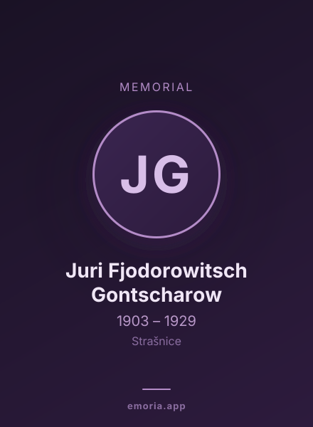 Memorial portrait of Juri Fjodorowitsch Gontscharow