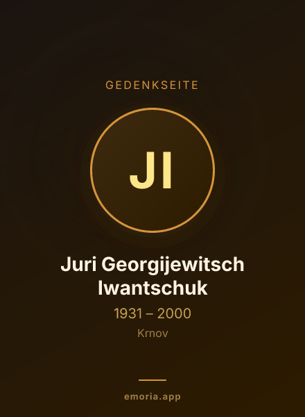 Gedenkportrait von Juri Georgijewitsch Iwantschuk