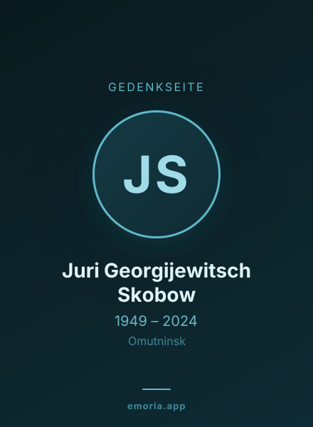 Gedenkportrait von Juri Georgijewitsch Skobow