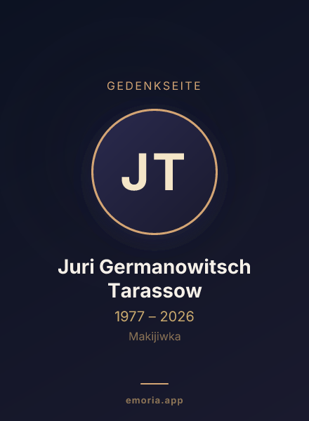 Gedenkportrait von Juri Germanowitsch Tarassow