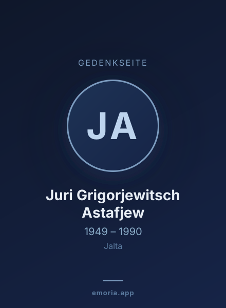 Gedenkportrait von Juri Grigorjewitsch Astafjew