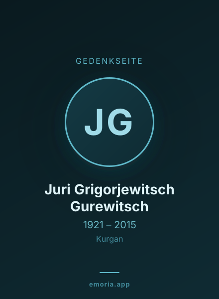 Gedenkportrait von Juri Grigorjewitsch Gurewitsch