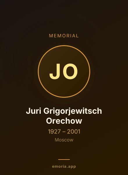 Memorial portrait of Juri Grigorjewitsch Orechow