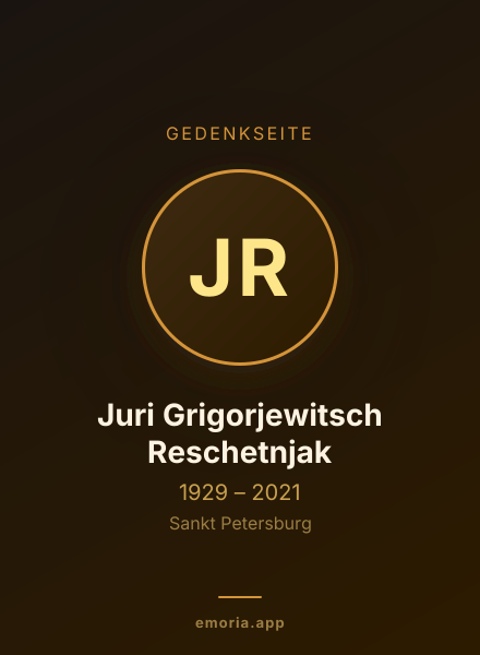 Gedenkportrait von Juri Grigorjewitsch Reschetnjak