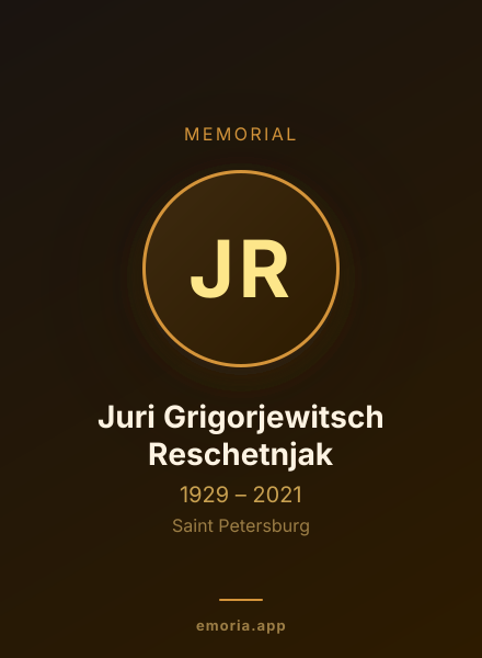Memorial portrait of Juri Grigorjewitsch Reschetnjak